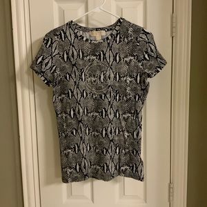 Like New Michael Kors Snakeskin Stud Tee Shirt